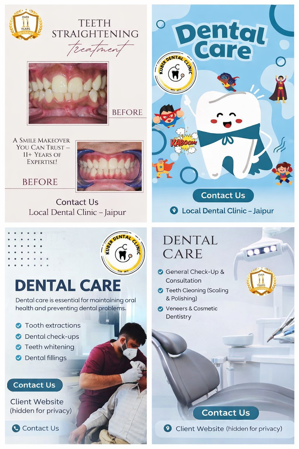 dental clinic promotional designs in jaipur